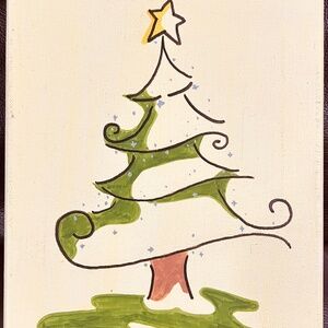 Small Painting of Holiday Tree